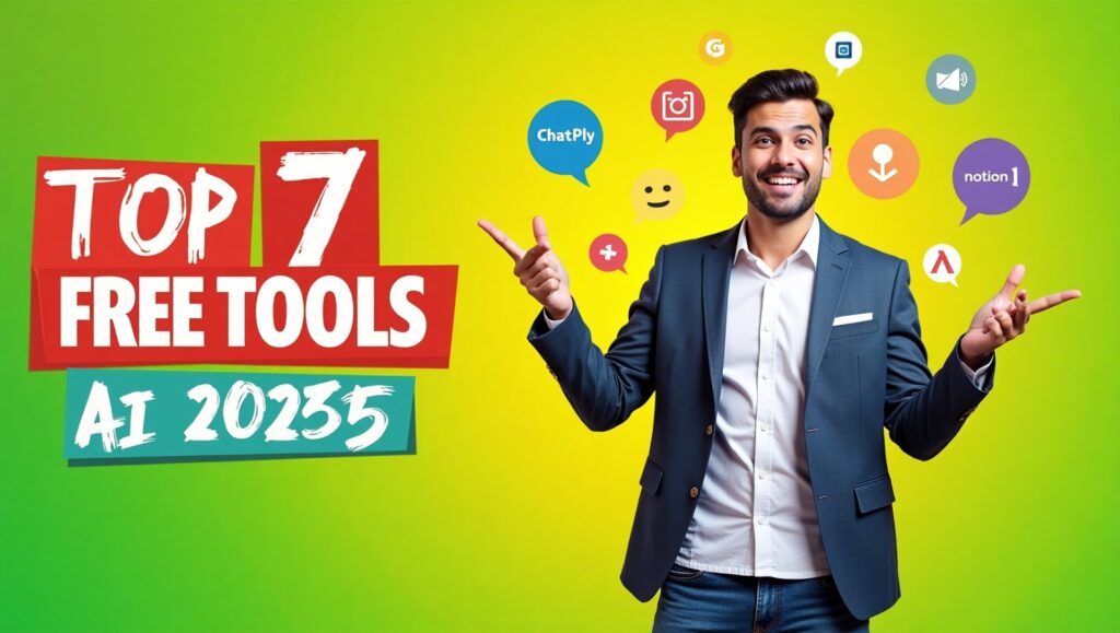Content creator using free AI tools in 2025 to boost productivity and earnings, Free AI Tools 2025
