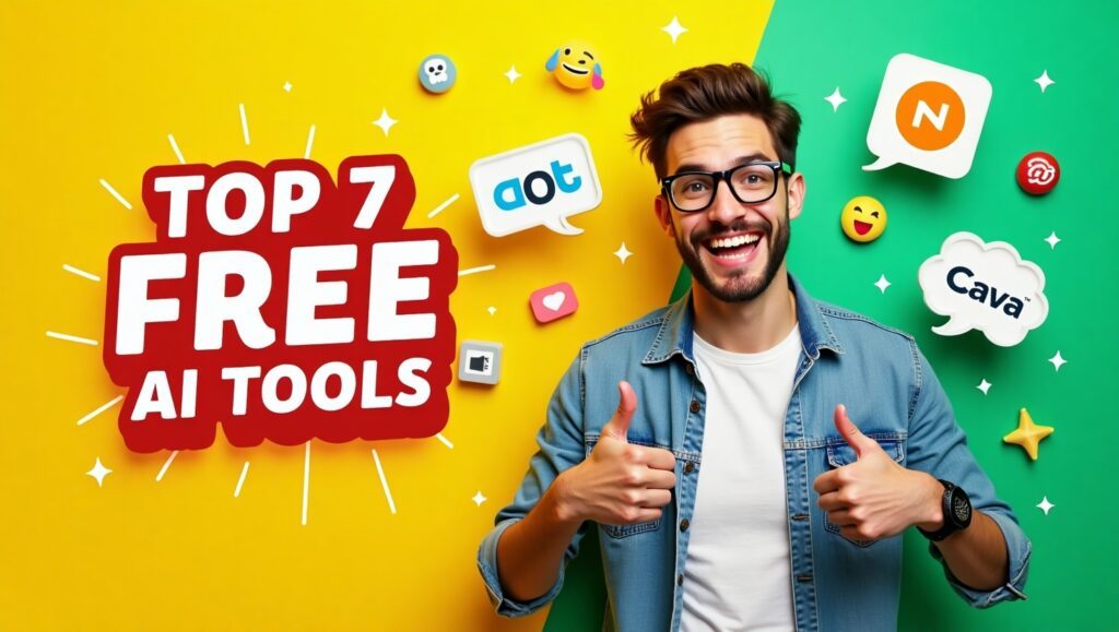 Comparison chart of top free AI tools for productivity and online income in 2025, Free AI Tools 2025